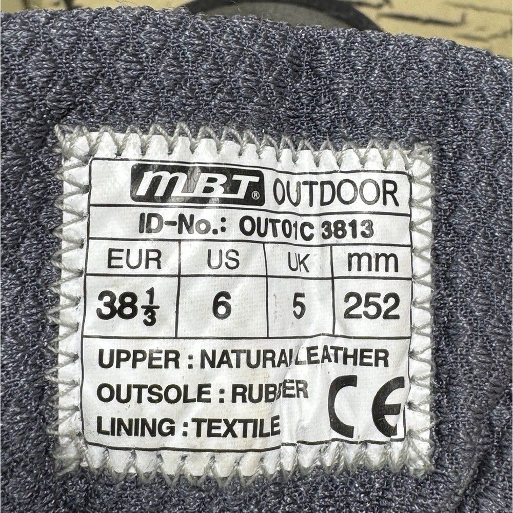 MBT Gray Leather Lace Up Round Toe Outdoor Hiking Boot W Original Box Womens 6 - Picture 7 of 16